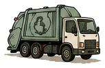 A municipal collection lorry.